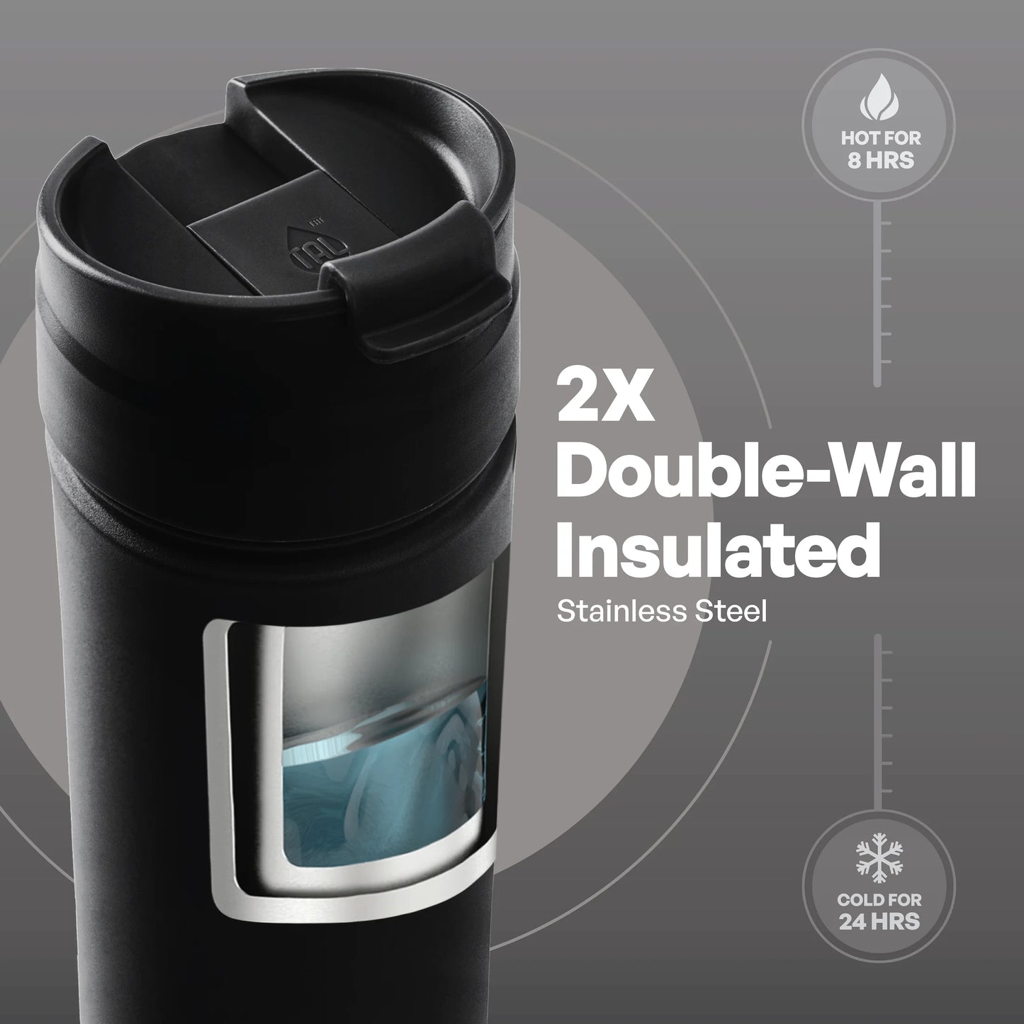 Stainless Steel Ranger Coffee Travel Mug 18 Oz, Black