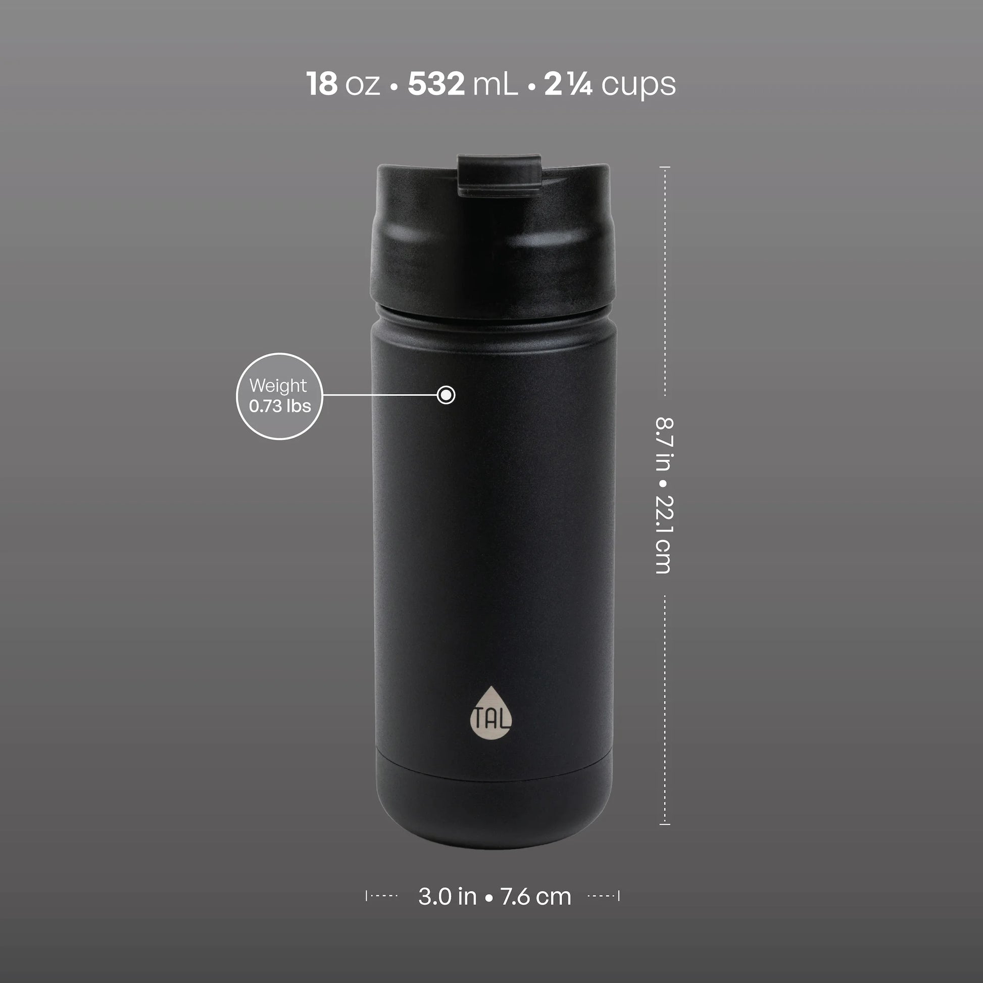 Stainless Steel Ranger Coffee Travel Mug 18 Oz, Black